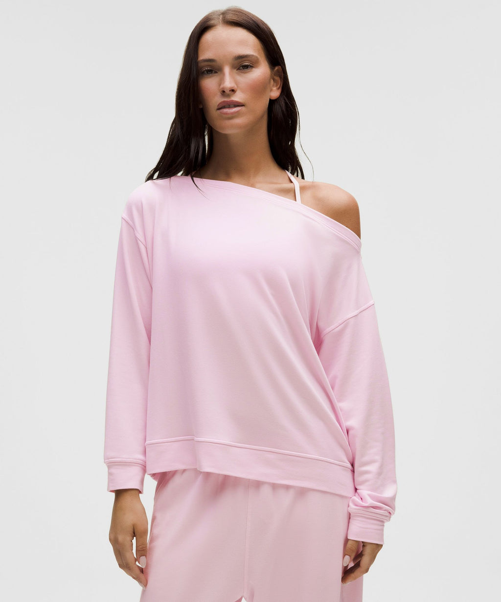 BeCalm Oversized Boatneck Long-Sleeve Shirt