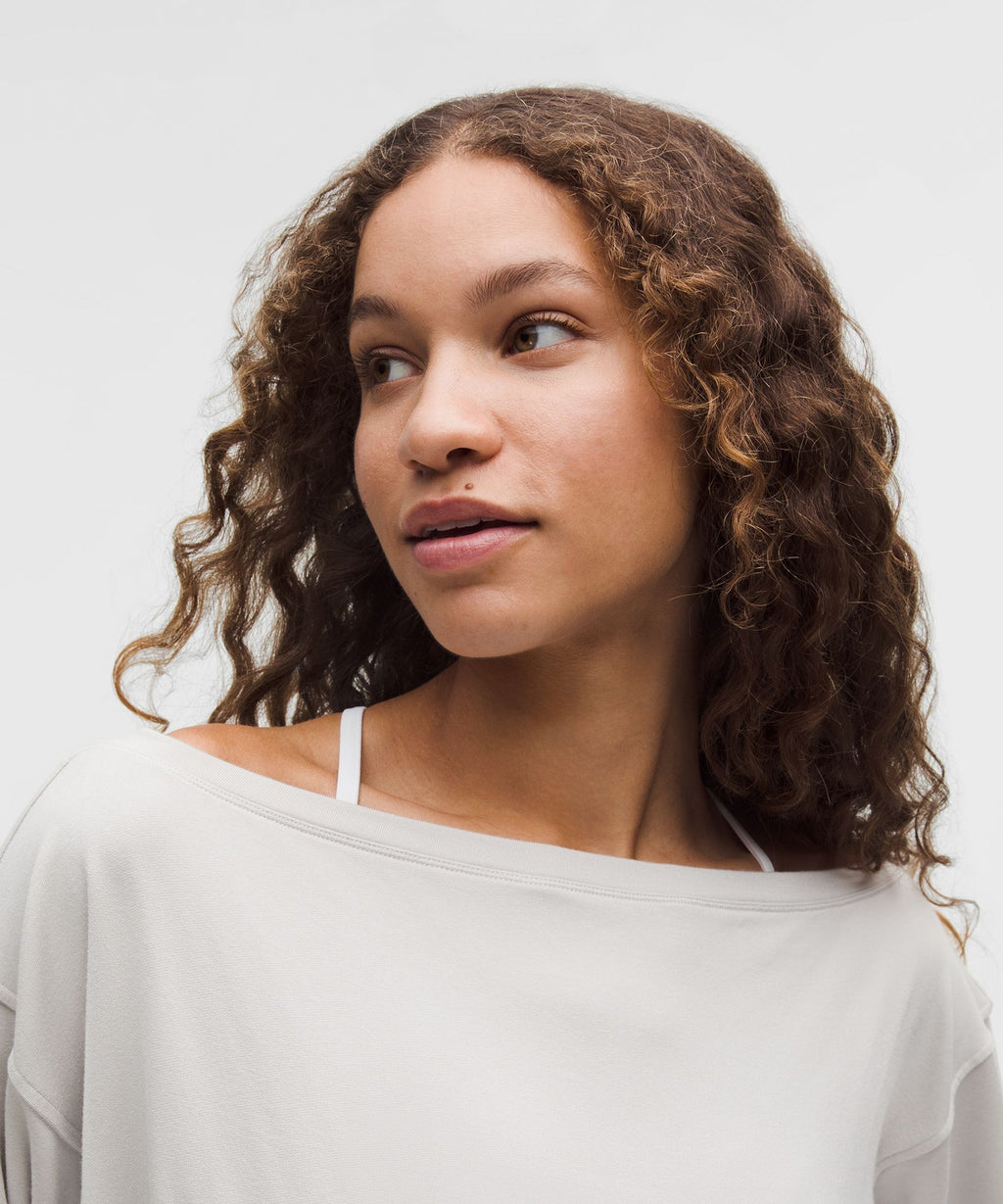 BeCalm Oversized Boatneck Long-Sleeve Shirt