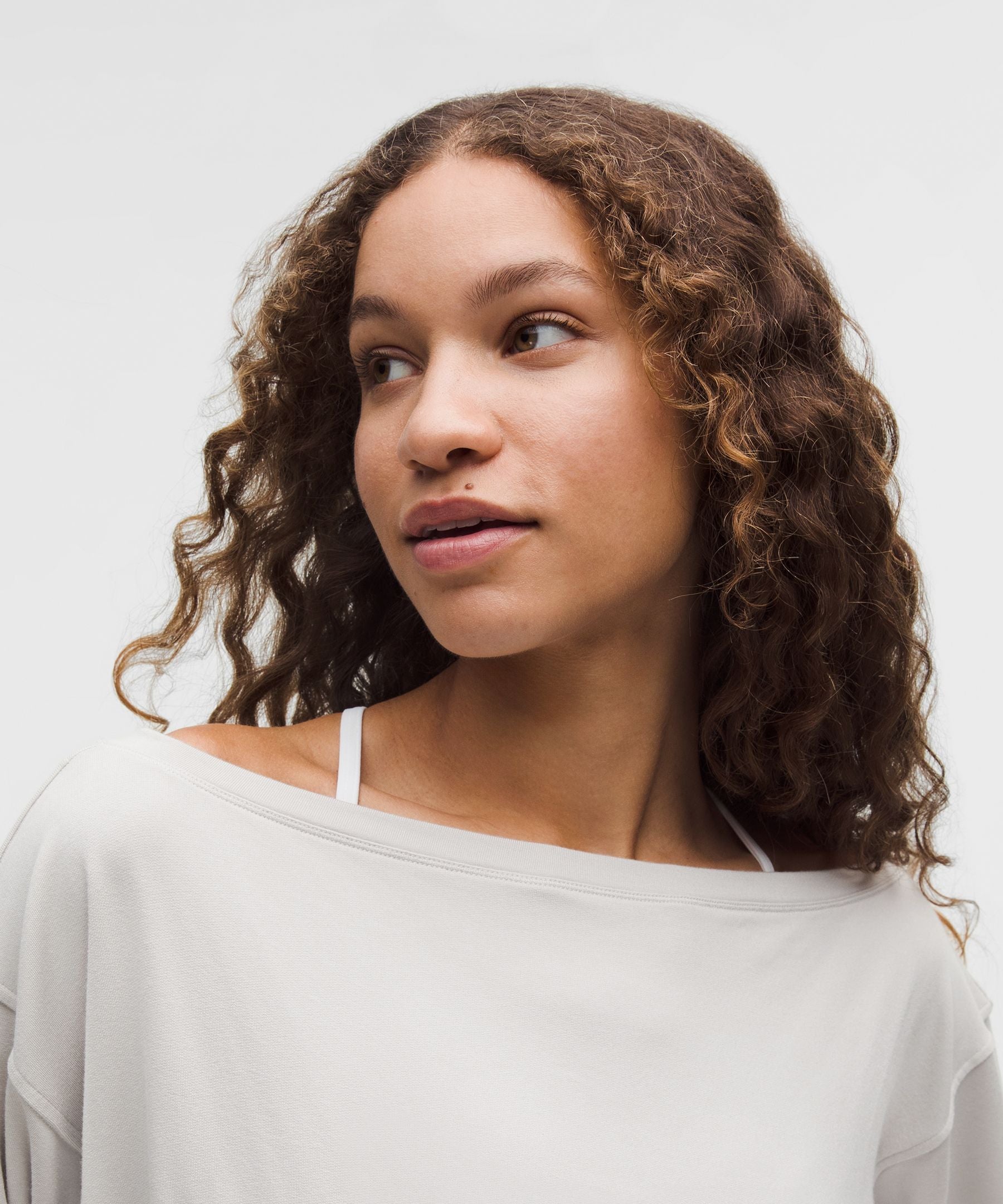 BeCalm Oversized Boatneck Long-Sleeve Shirt