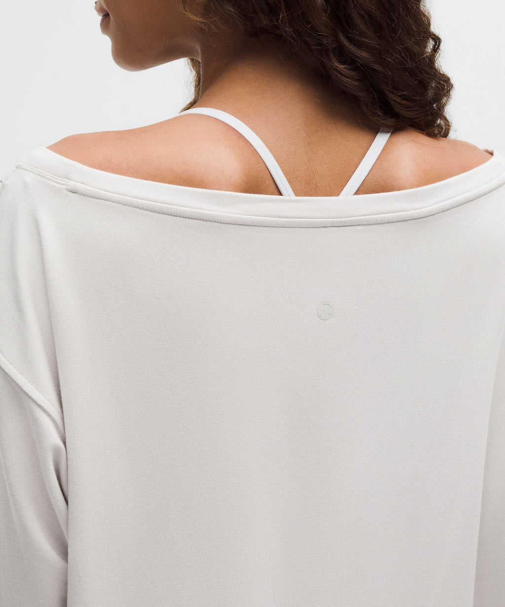 BeCalm Oversized Boatneck Long-Sleeve Shirt