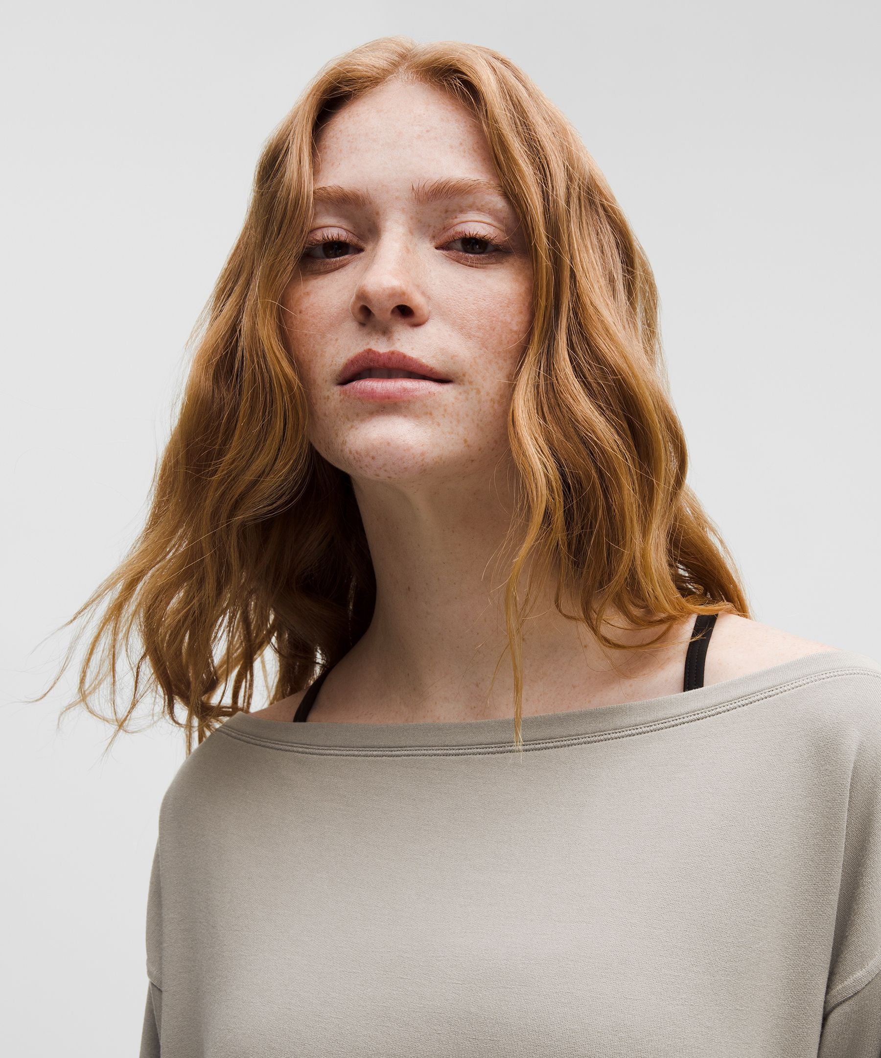 BeCalm Oversized Boatneck Long-Sleeve Shirt