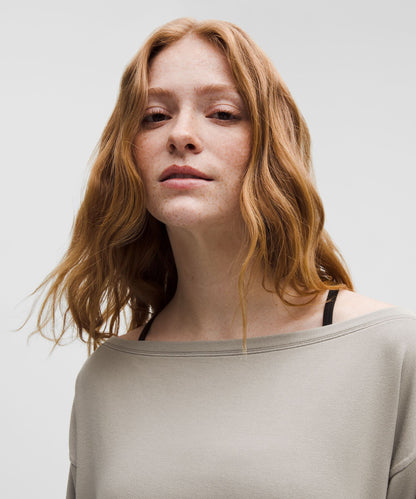 BeCalm Oversized Boatneck Long-Sleeve Shirt