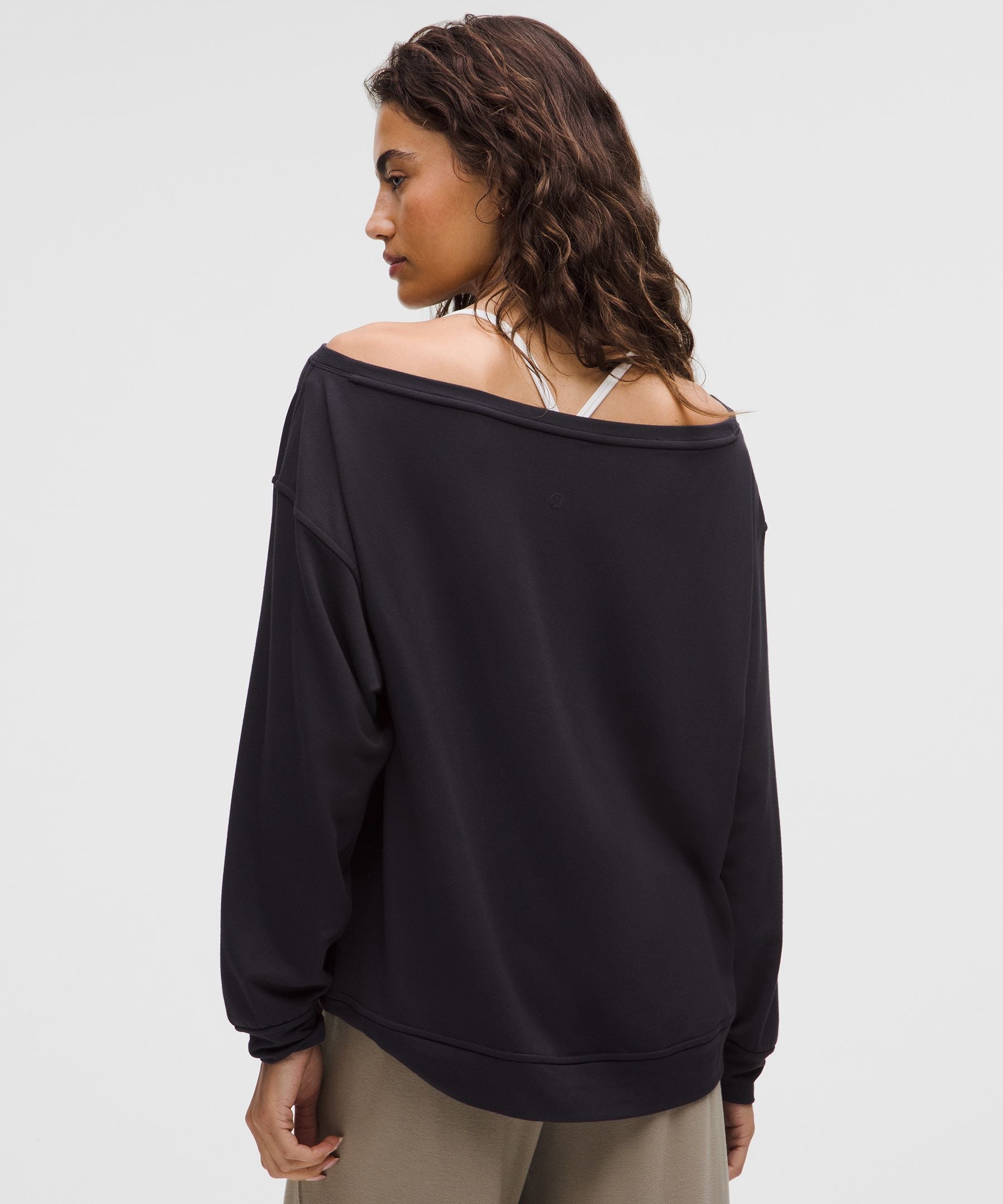 BeCalm Oversized Boatneck Long-Sleeve Shirt
