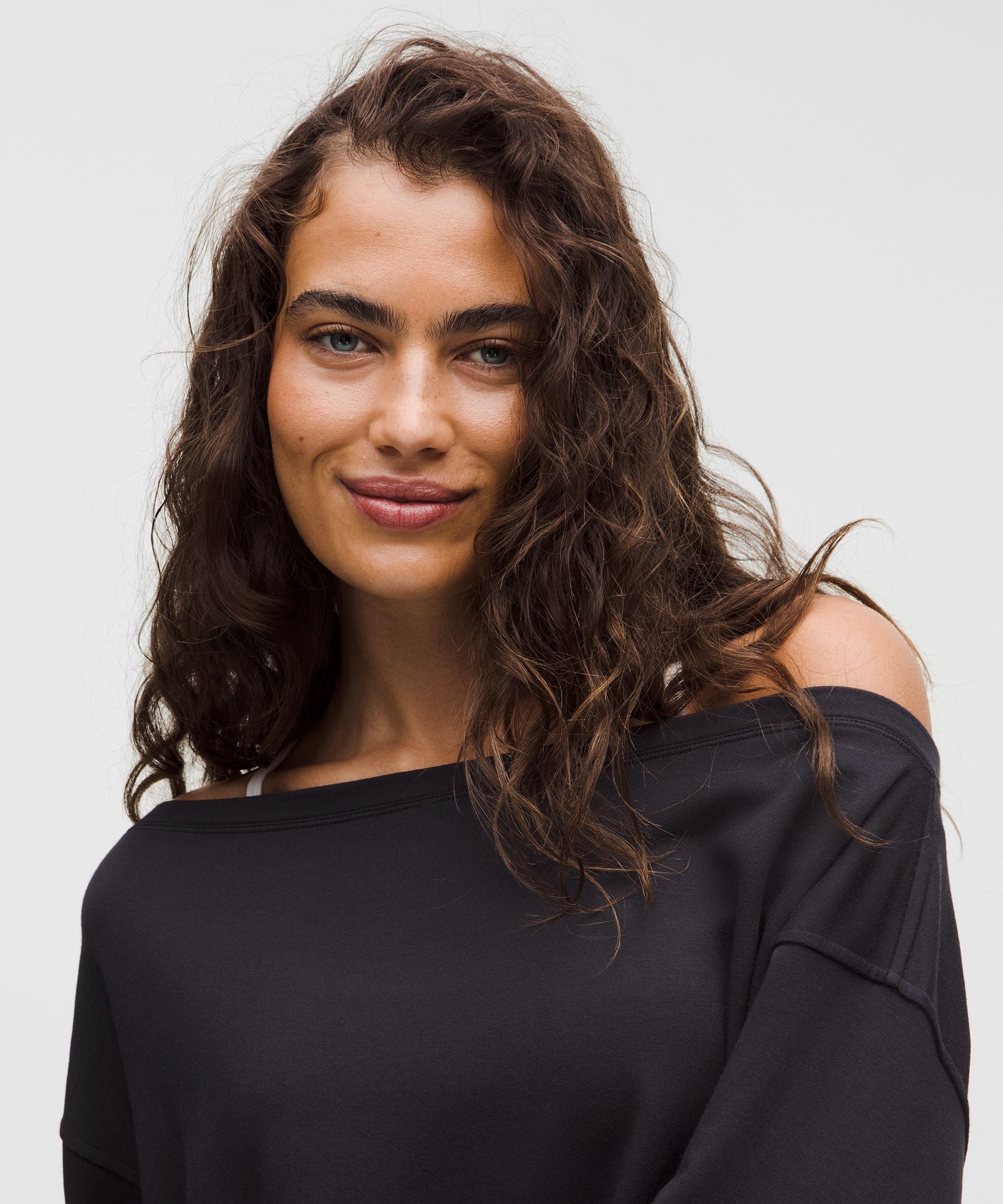 BeCalm Oversized Boatneck Long-Sleeve Shirt