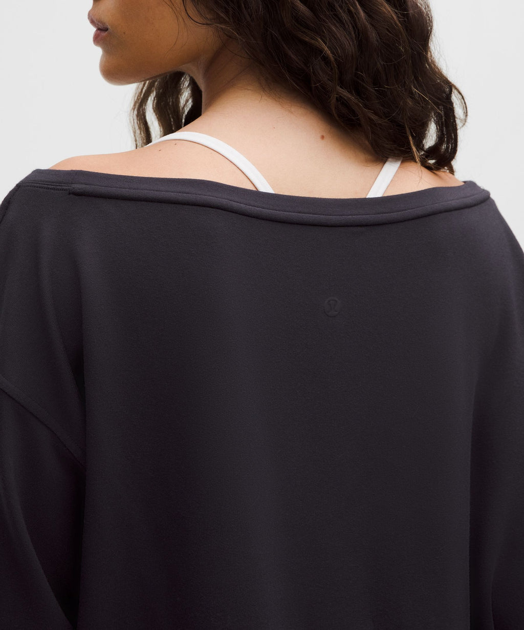 BeCalm Oversized Boatneck Long-Sleeve Shirt