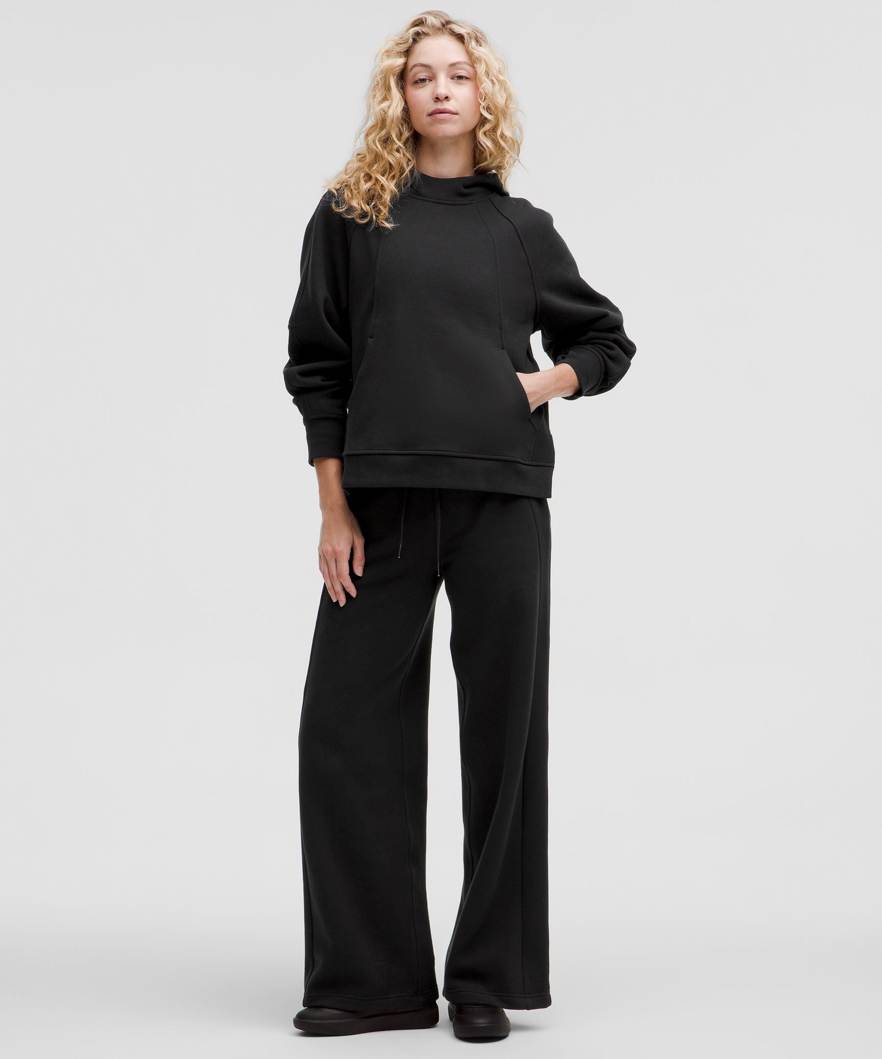 Scuba Oversized Side-Slit Hoodie