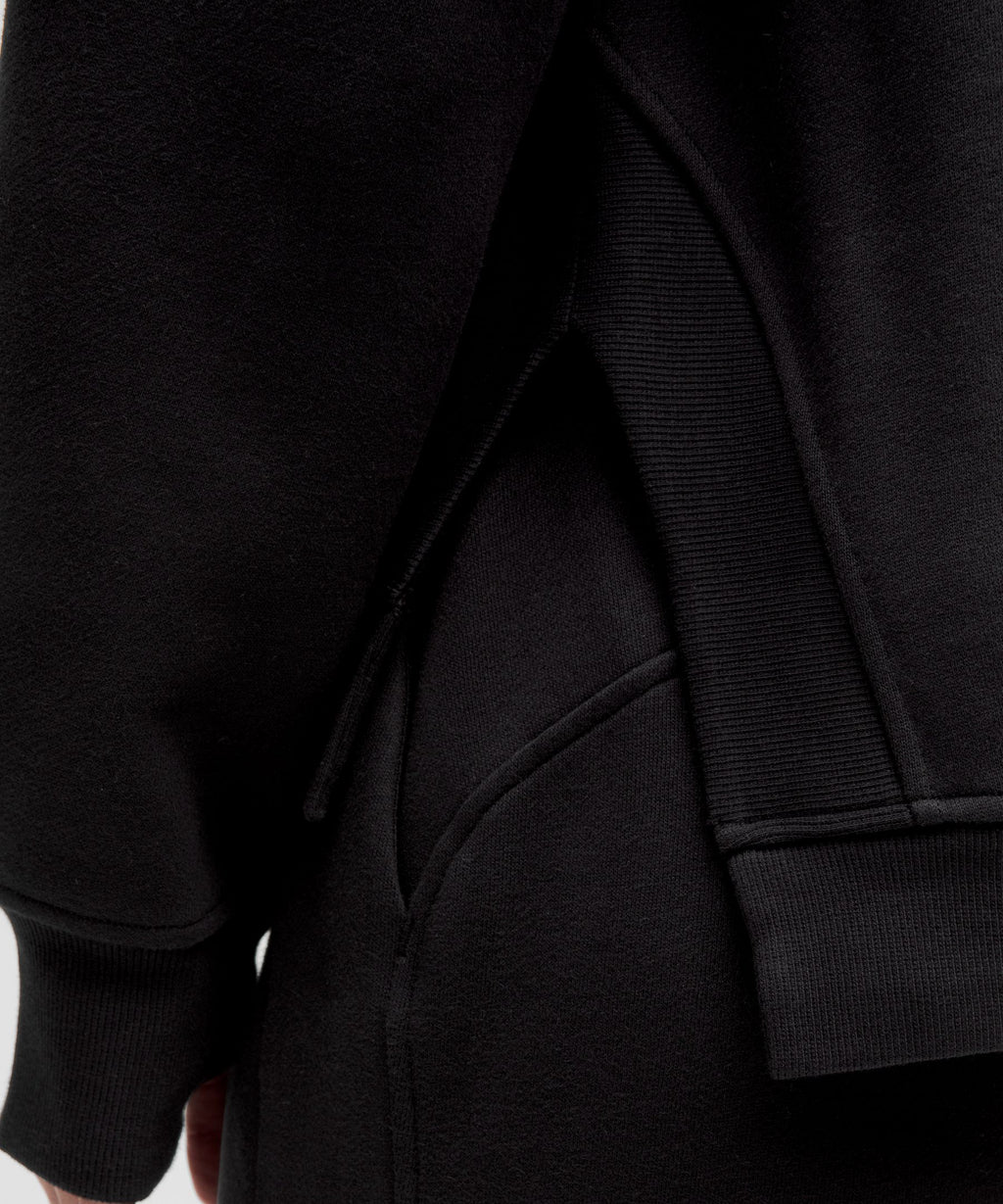 Scuba Oversized Side-Slit Hoodie
