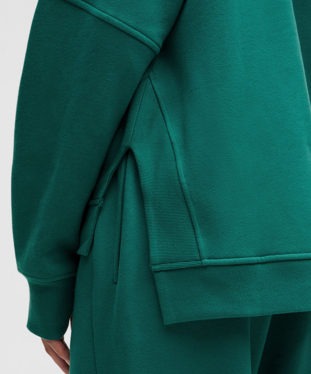 Scuba Oversized Side-Slit Hoodie