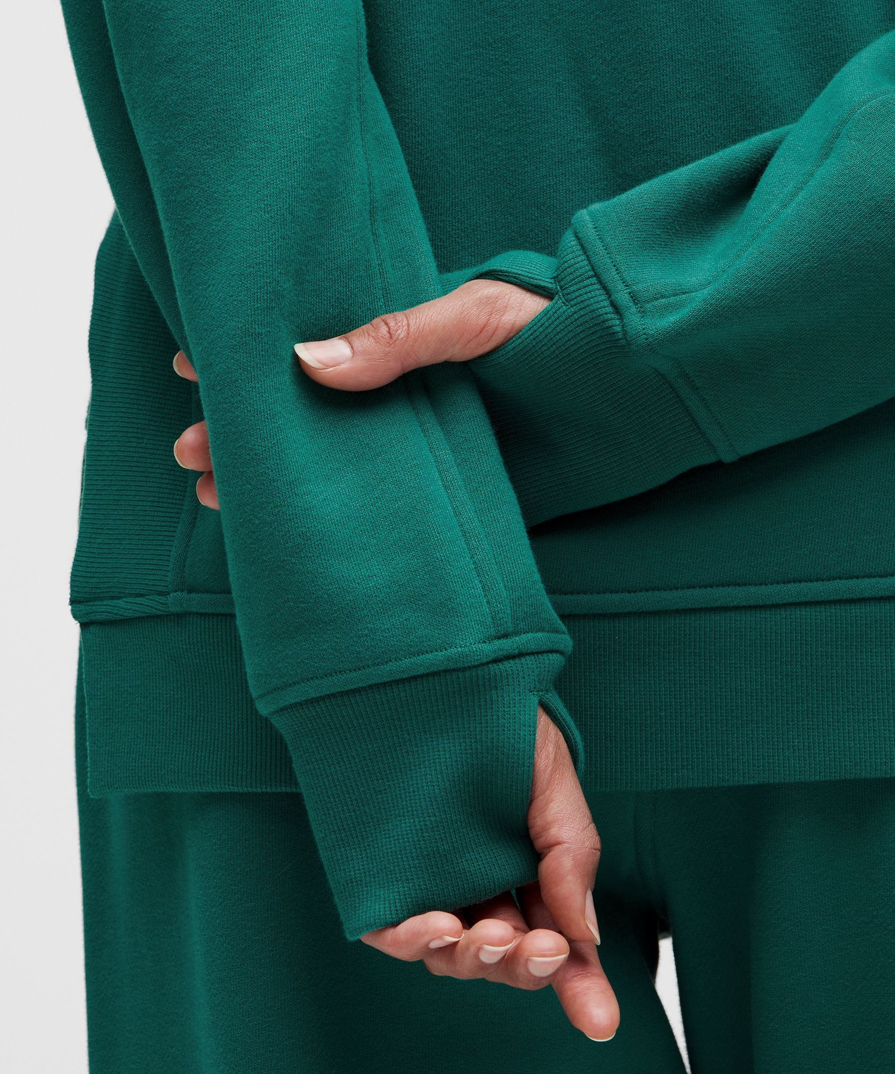 Scuba Oversized Side-Slit Hoodie