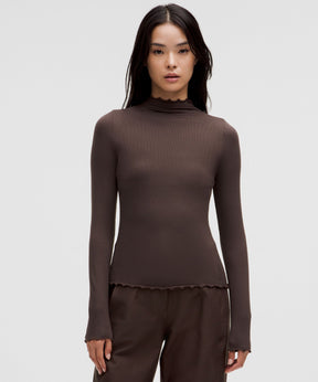 Hold Tight Lettuce-Edge Turtleneck