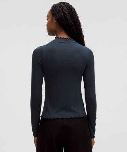 Hold Tight Lettuce-Edge Turtleneck