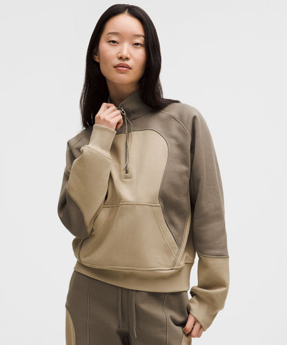 Cotton Fleece Relaxed-Fit Half Zip *SLNSH Collection