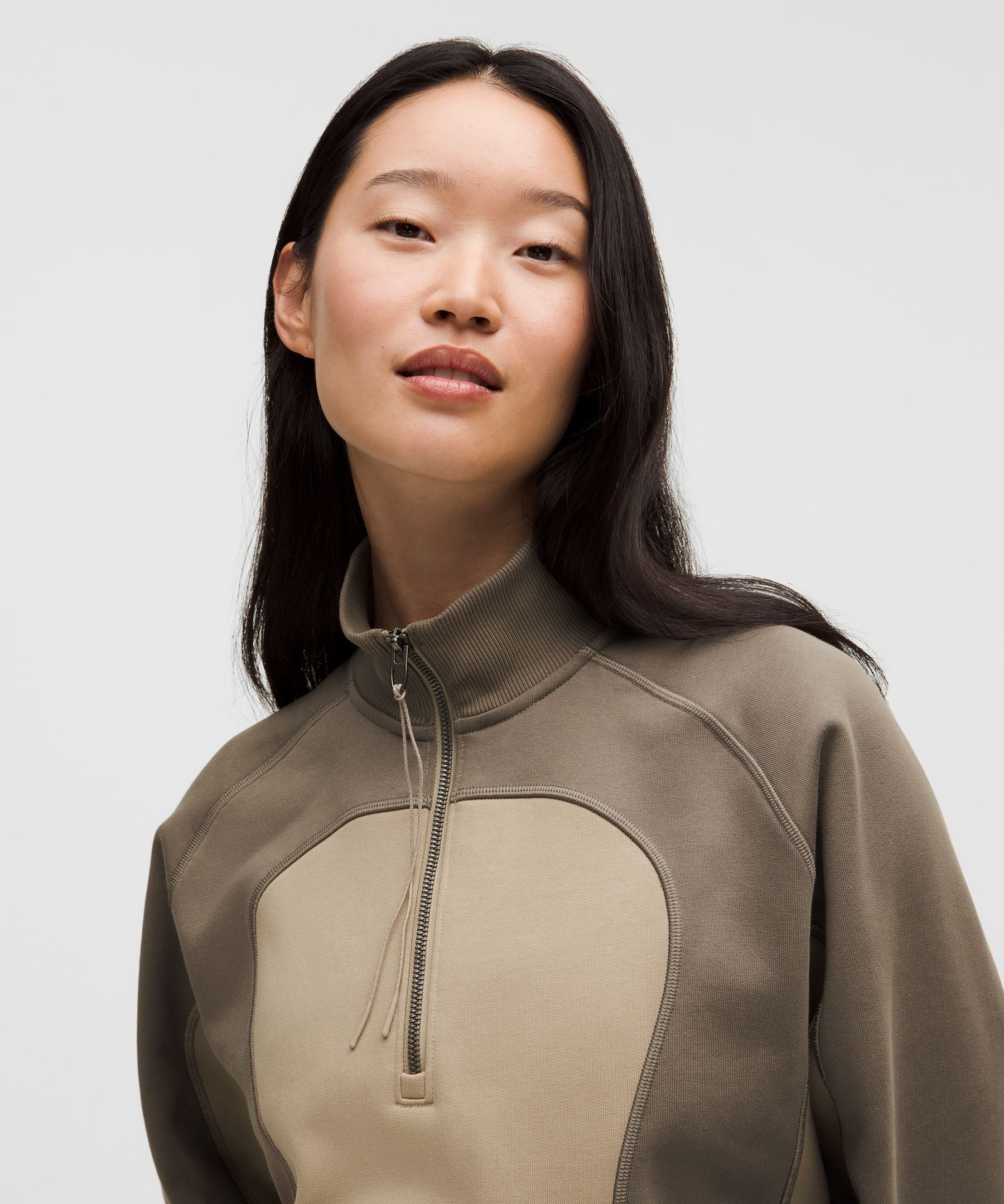 Cotton Fleece Relaxed-Fit Half Zip *SLNSH Collection