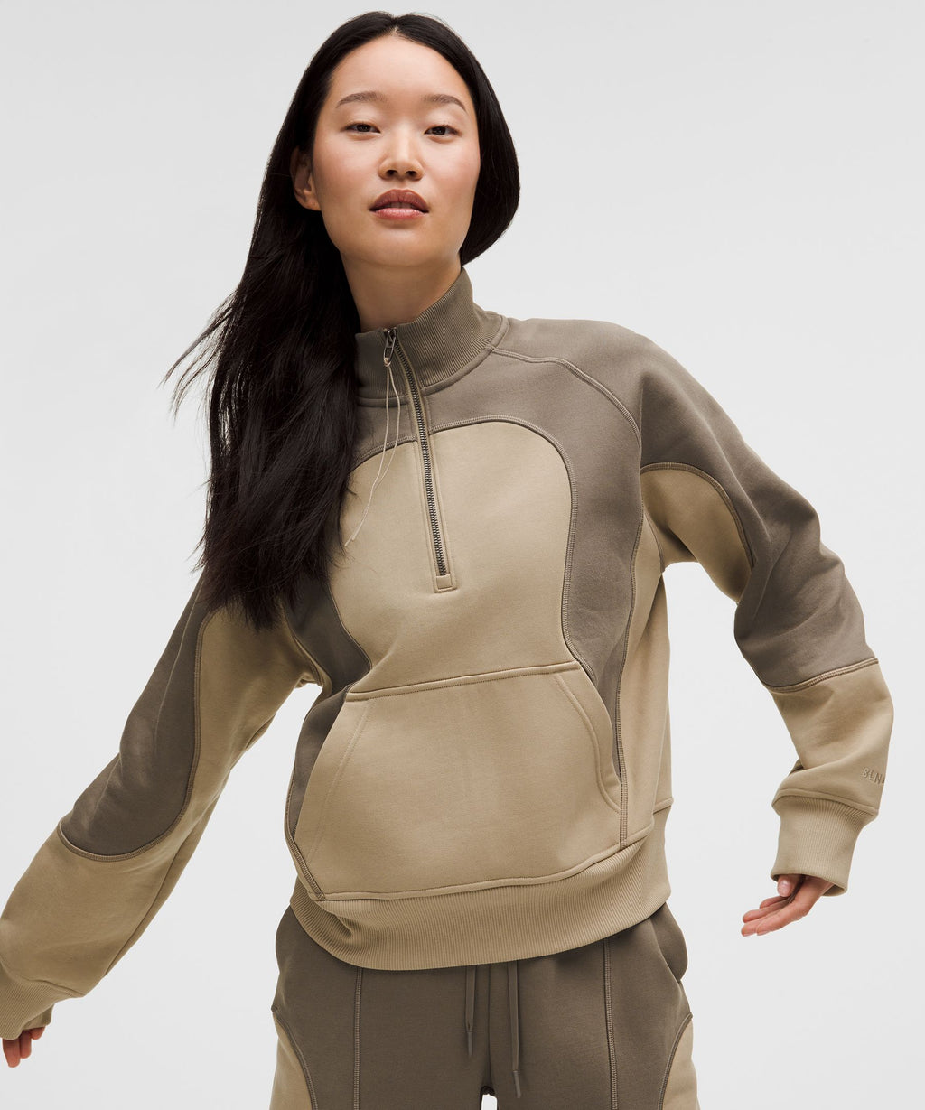 Cotton Fleece Relaxed-Fit Half Zip *SLNSH Collection