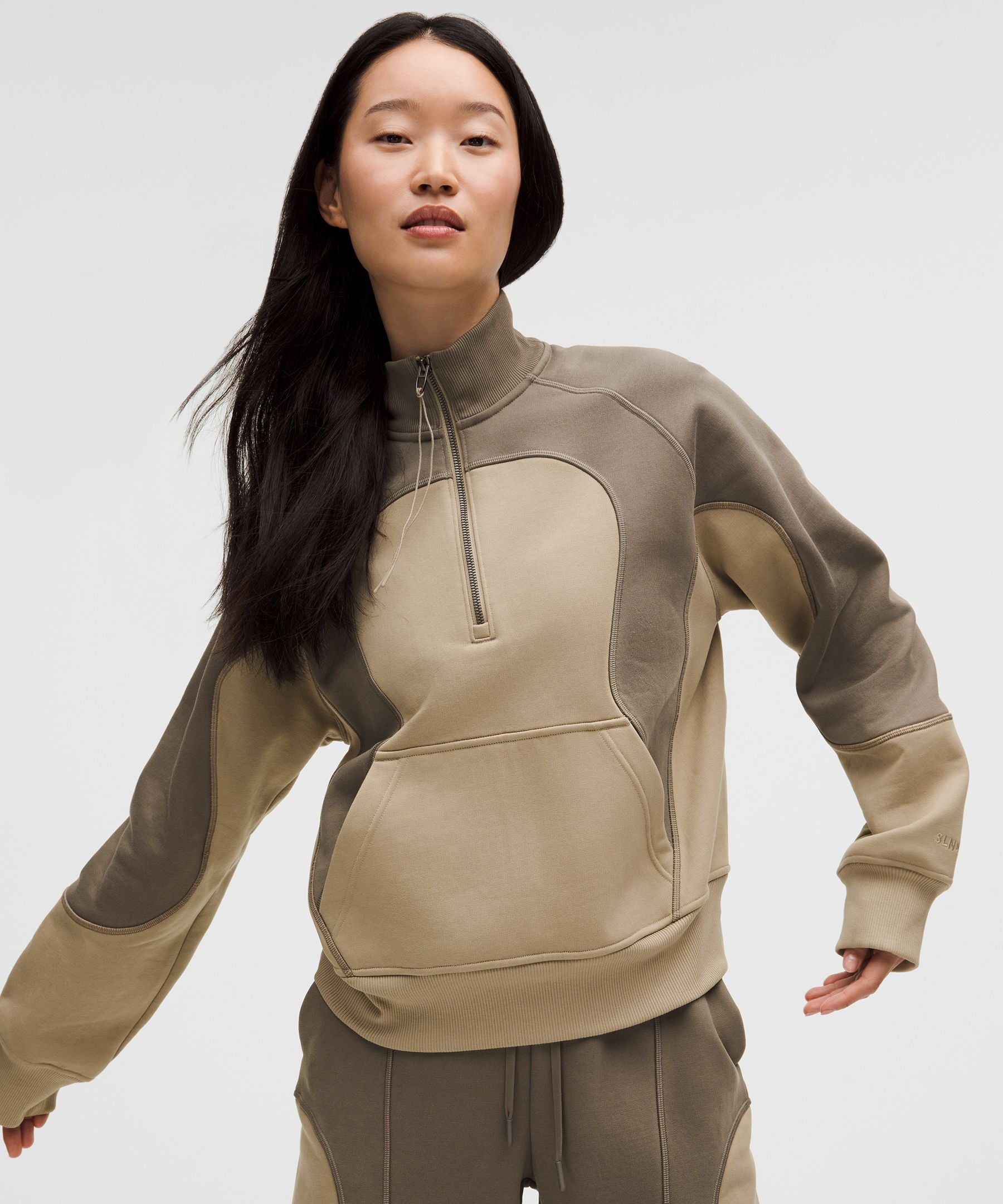 Cotton Fleece Relaxed-Fit Half Zip *SLNSH Collection