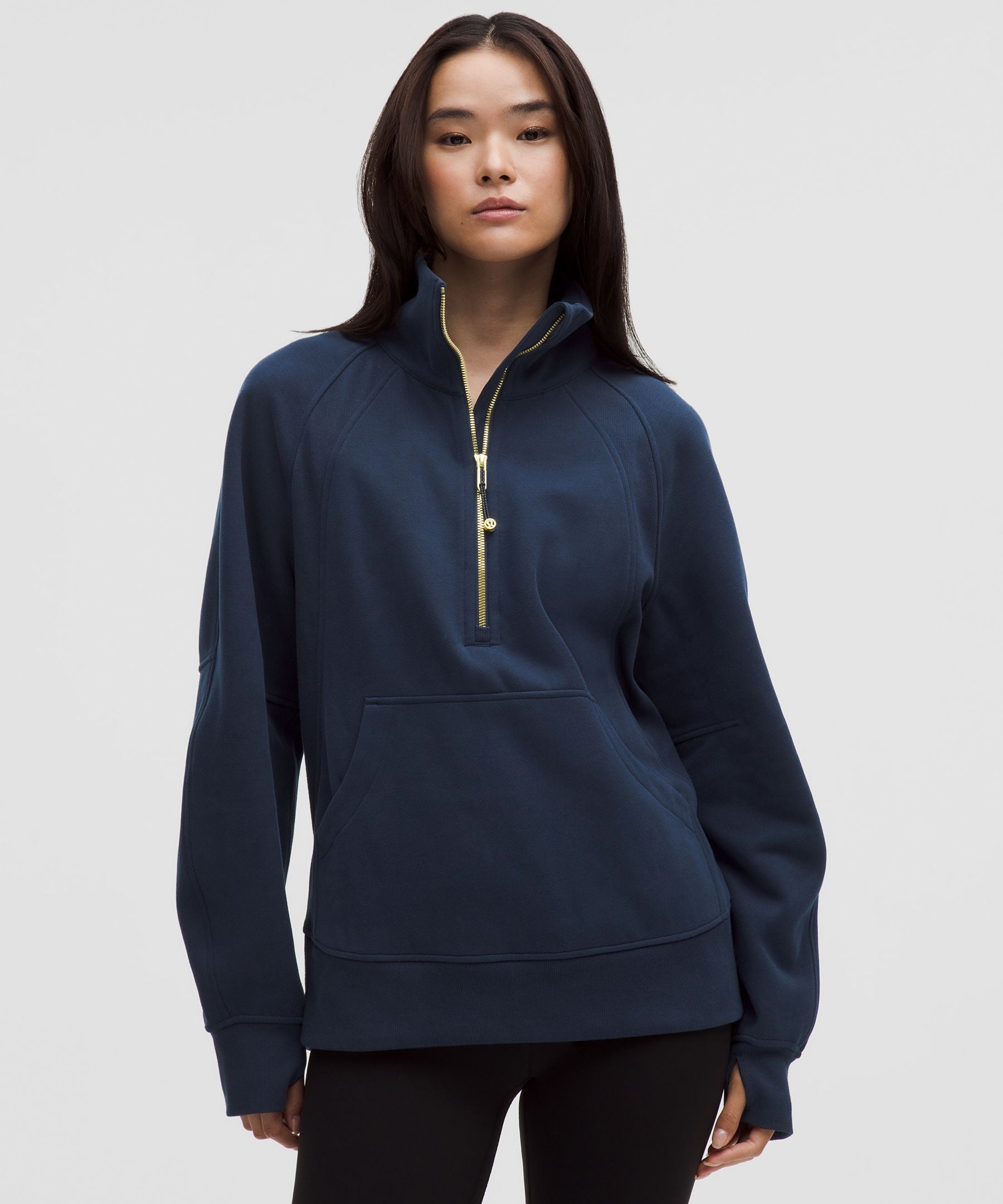 Scuba Oversized Funnel-Neck Half Zip *Long