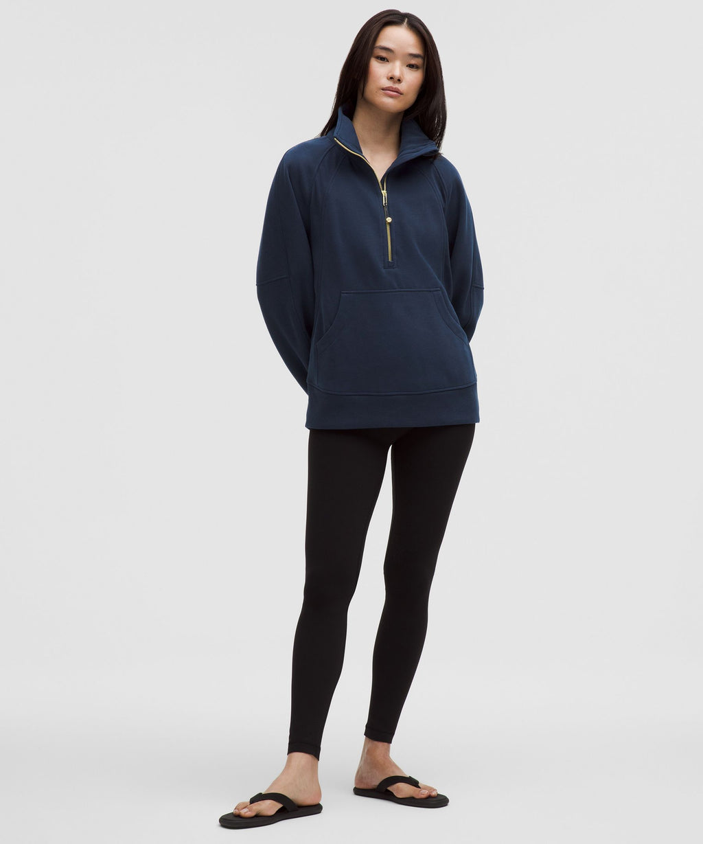 Scuba Oversized Funnel-Neck Half Zip *Long