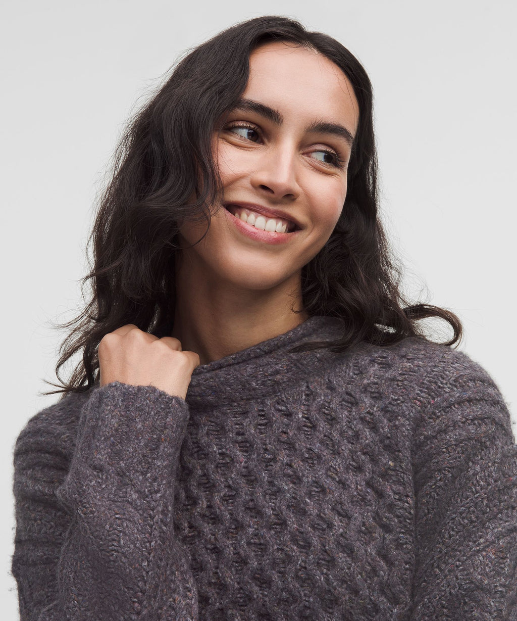 Wool-Blend Cable-Knit Sweater