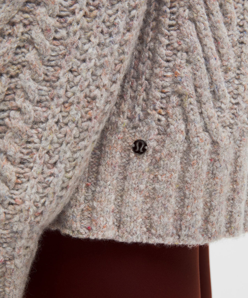 Wool-Blend Cable-Knit Sweater