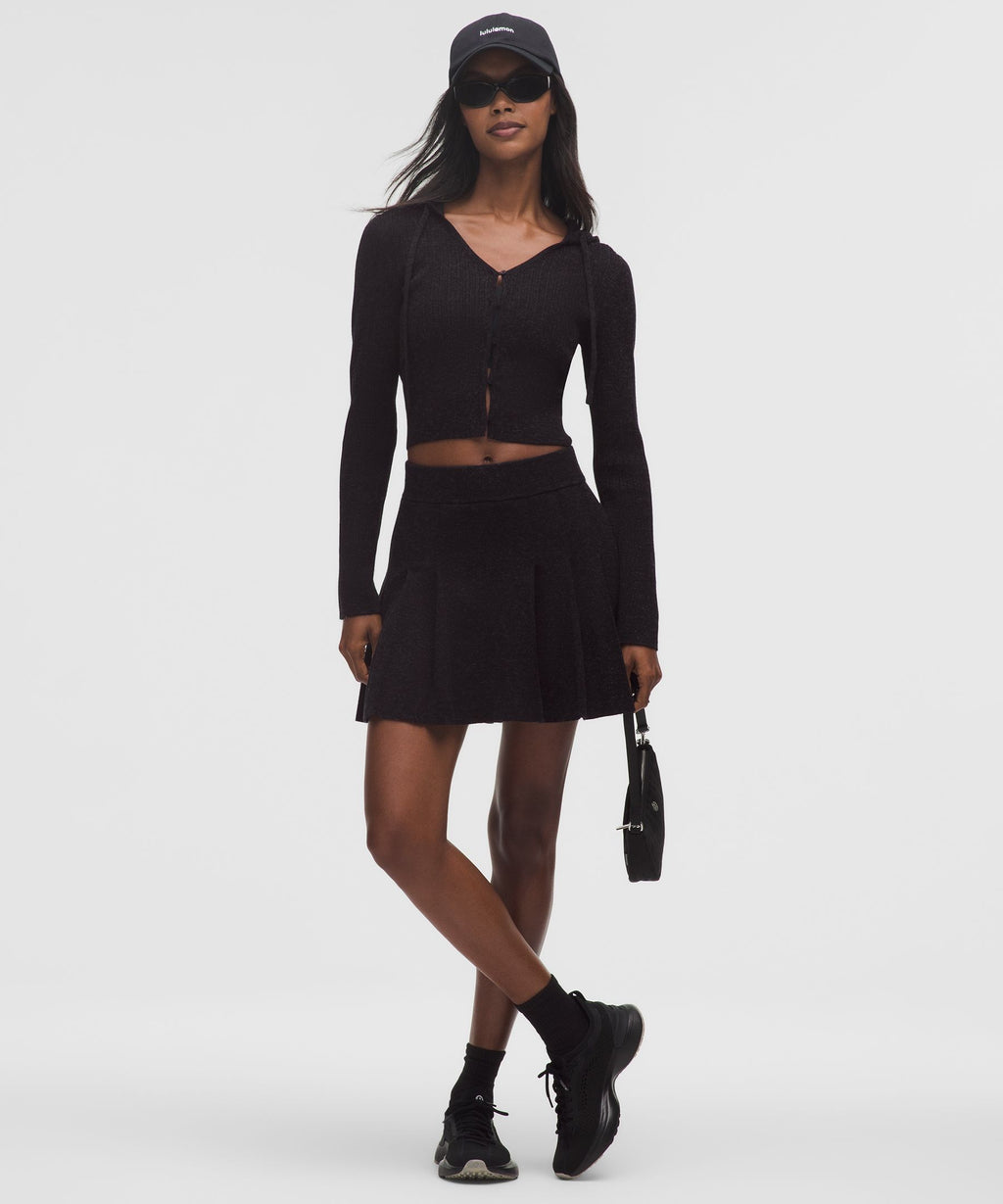 Micro Cable Merino Wool Hooded Cardigan