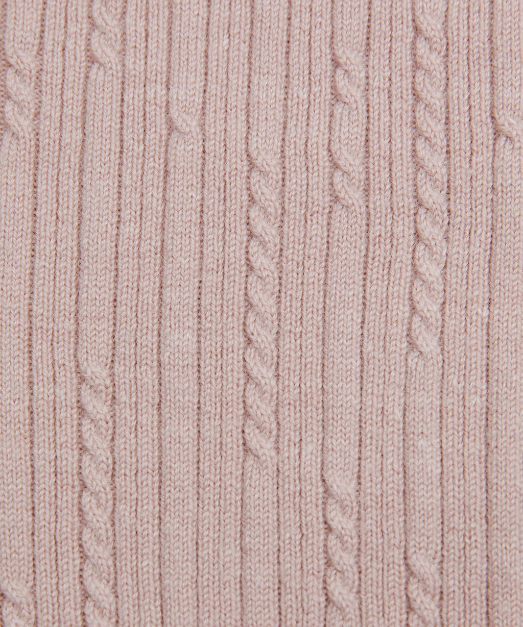 Micro Cable Merino Wool Hooded Cardigan