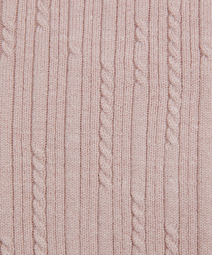 Micro Cable Merino Wool Hooded Cardigan