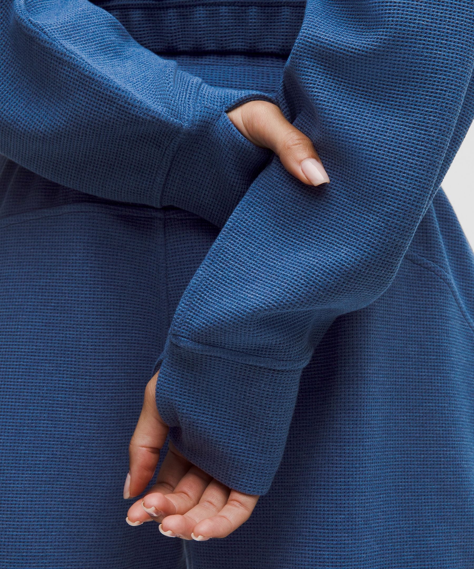 Scuba Cropped Funnel-Neck Half Zip *Waffle