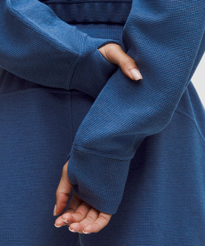 Scuba Cropped Funnel-Neck Half Zip *Waffle