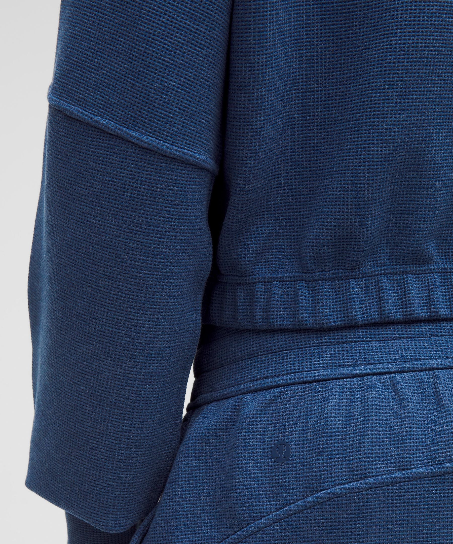 Scuba Cropped Funnel-Neck Half Zip *Waffle