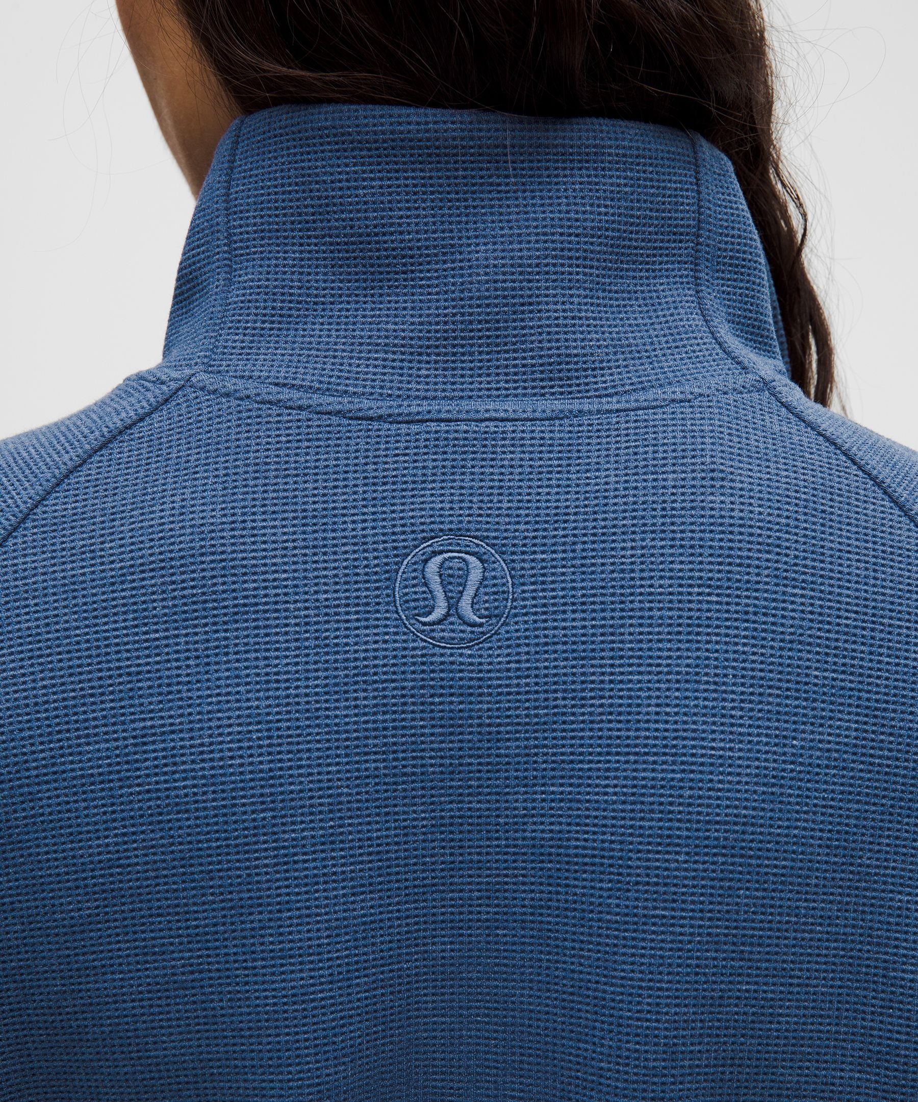 Scuba Cropped Funnel-Neck Half Zip *Waffle