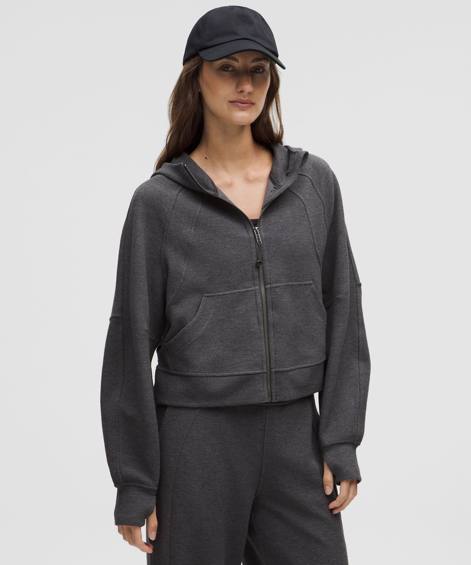 Scuba Oversized Full-Zip Hoodie *Waffle