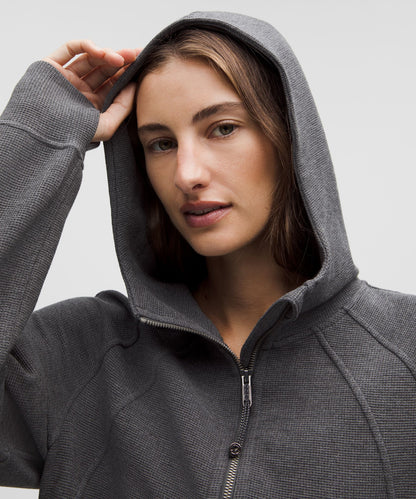 Scuba Oversized Full-Zip Hoodie *Waffle