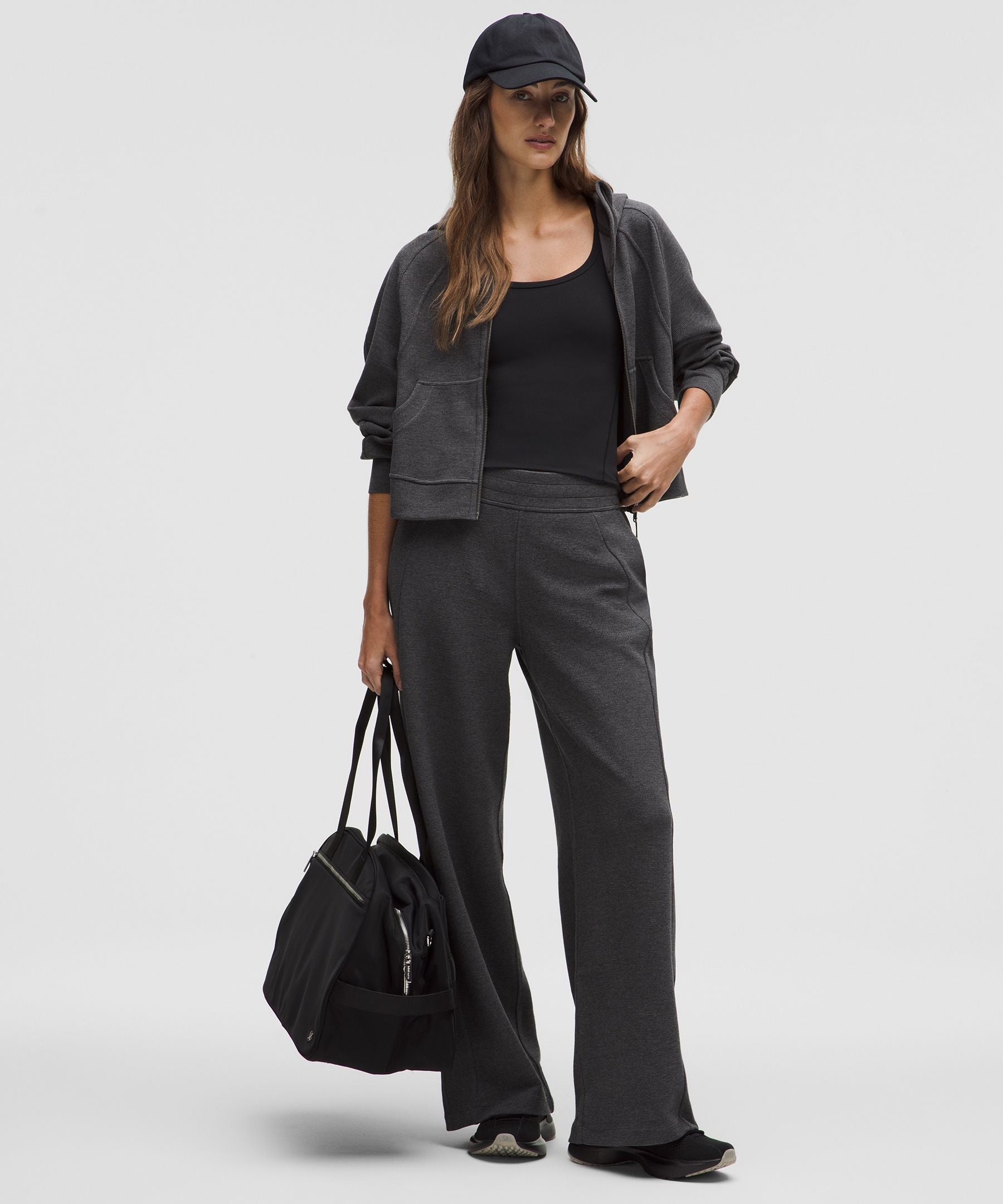 Scuba Oversized Full-Zip Hoodie *Waffle