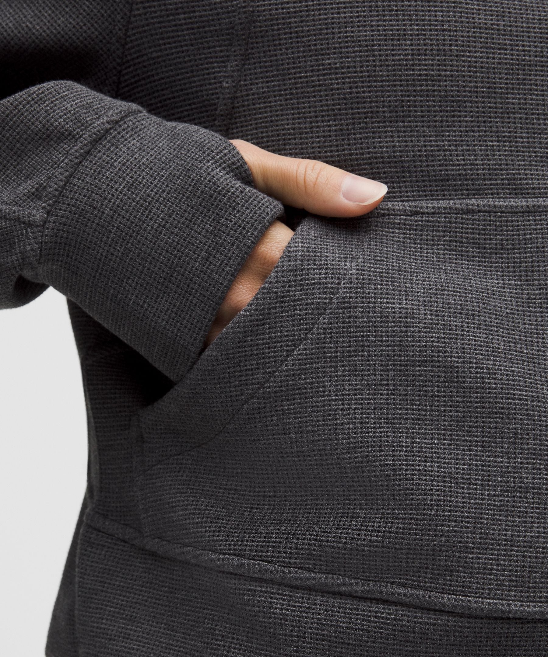 Scuba Oversized Full-Zip Hoodie *Waffle