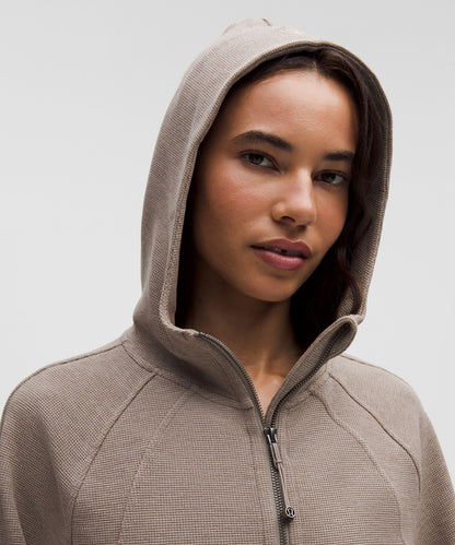 Scuba Oversized Full-Zip Hoodie *Waffle