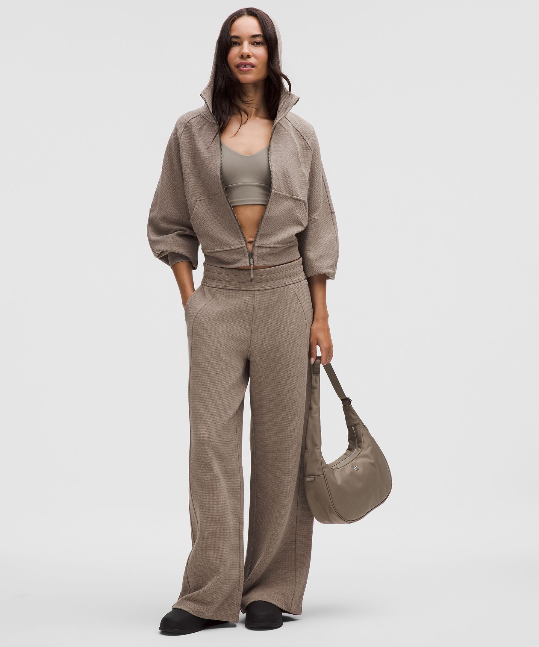 Scuba Oversized Full-Zip Hoodie *Waffle