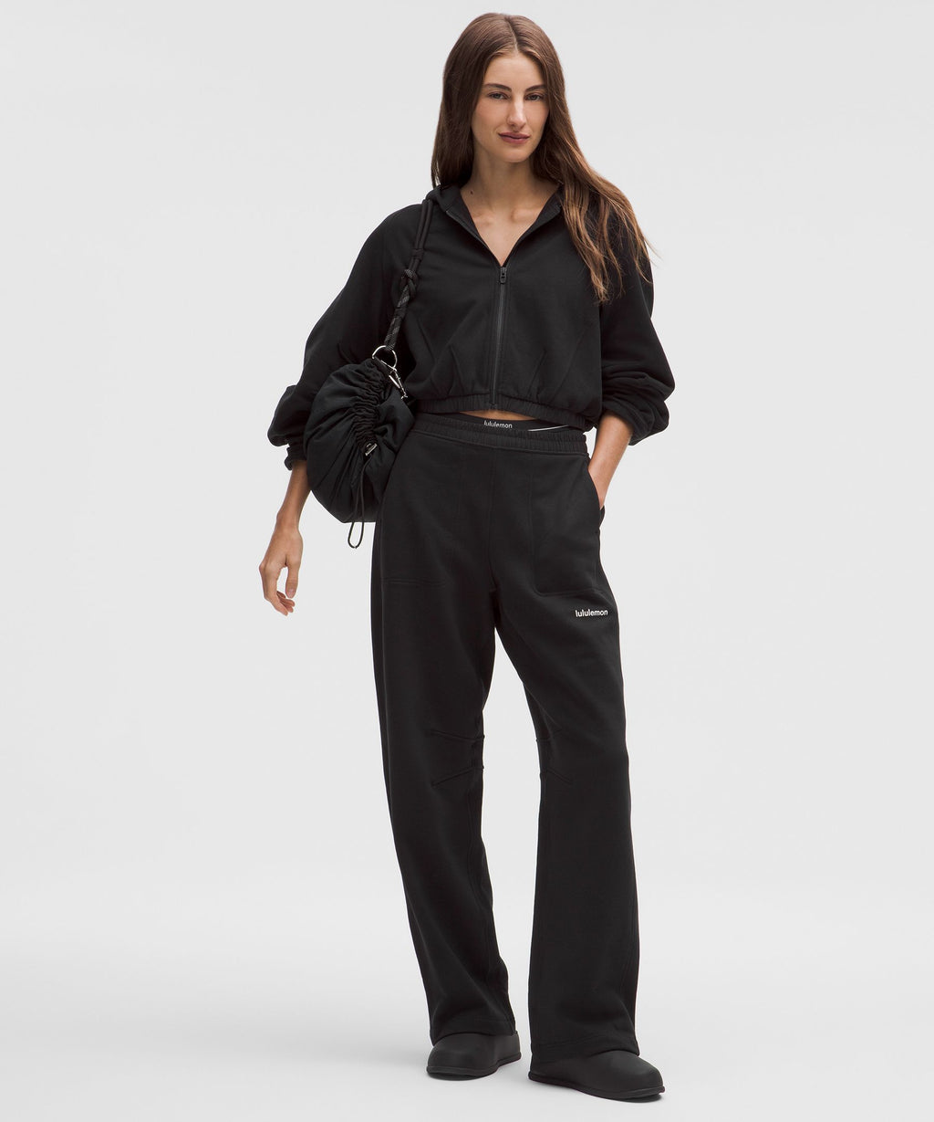 Loungeful Relaxed-Fit Full-Zip Cropped Hoodie