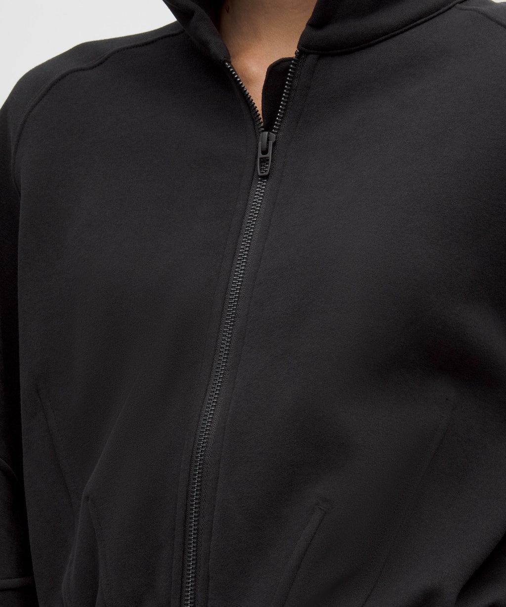 Loungeful Relaxed-Fit Full-Zip Cropped Hoodie