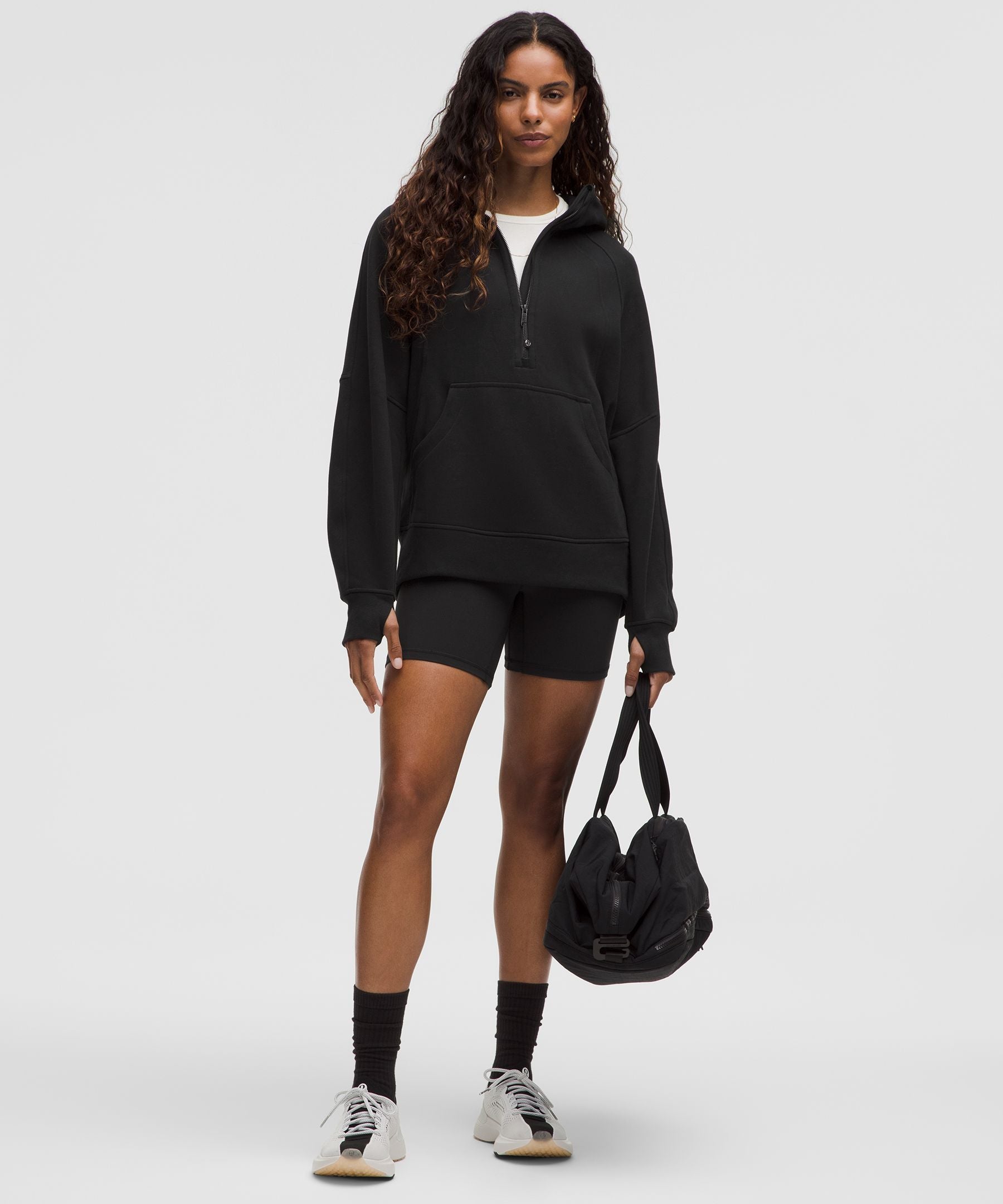 Scuba Oversized Half-Zip Hoodie *Long