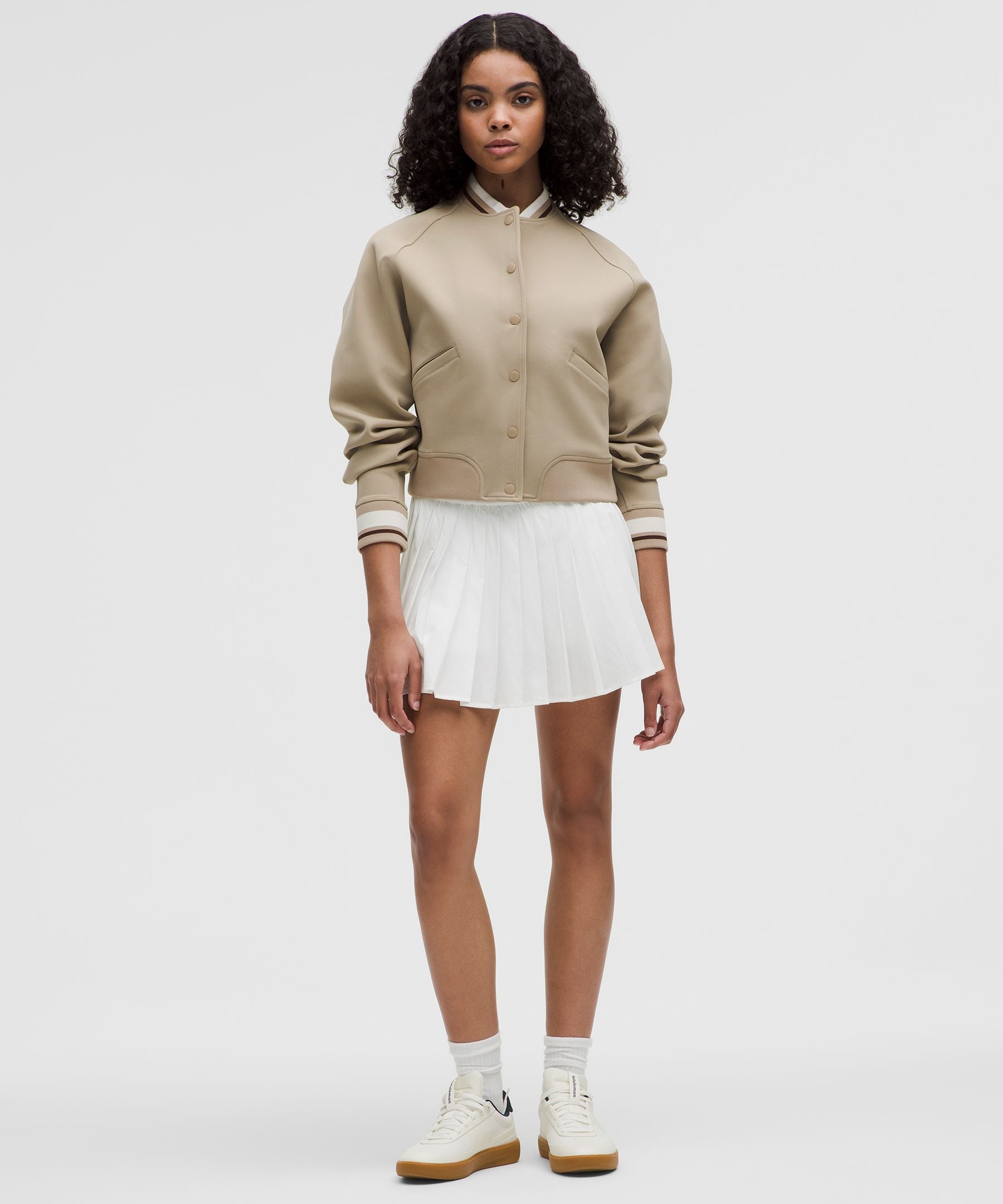 Snap-Front Collegiate Jacket