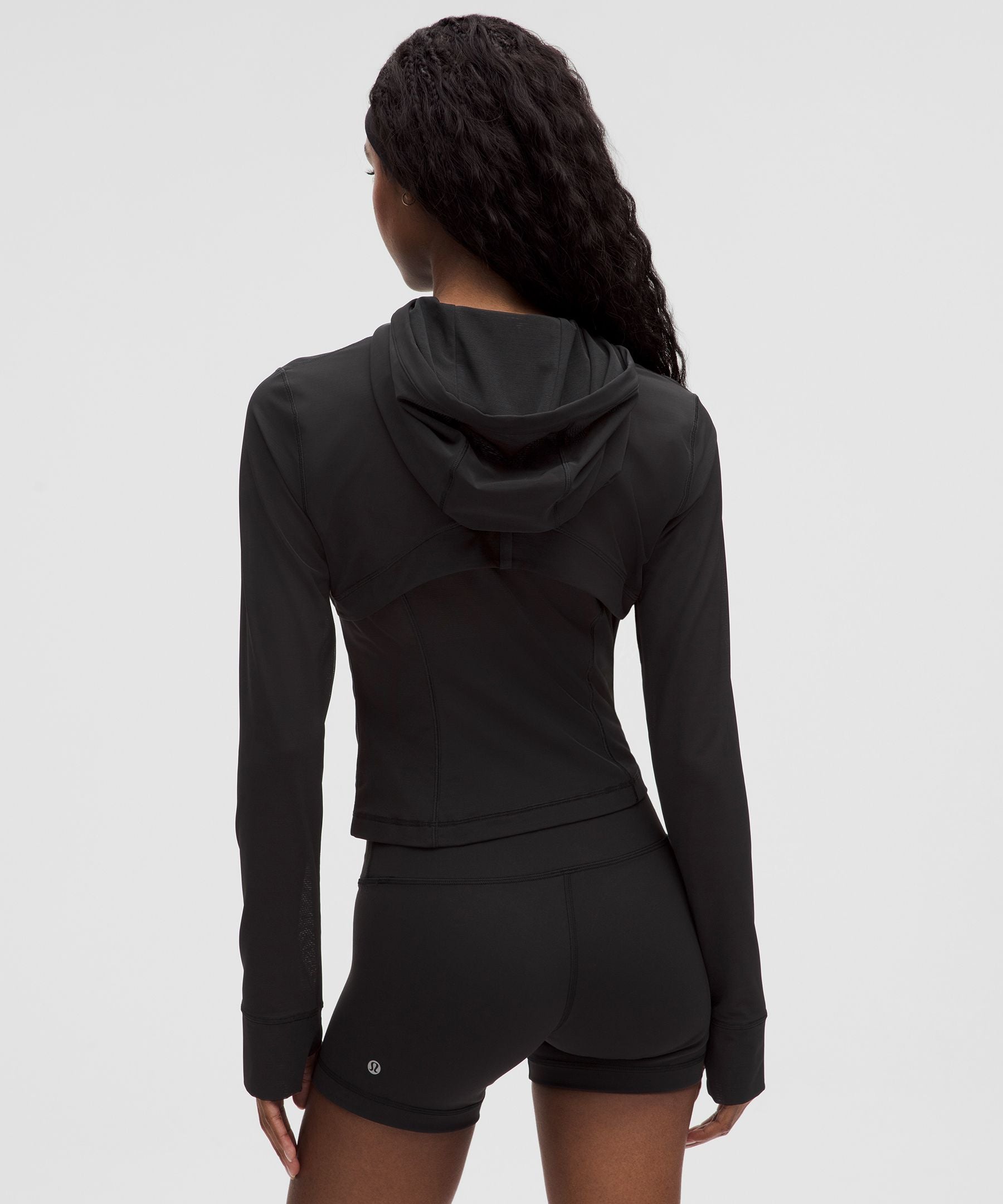 Define Cropped Hooded Jacket *Mesh