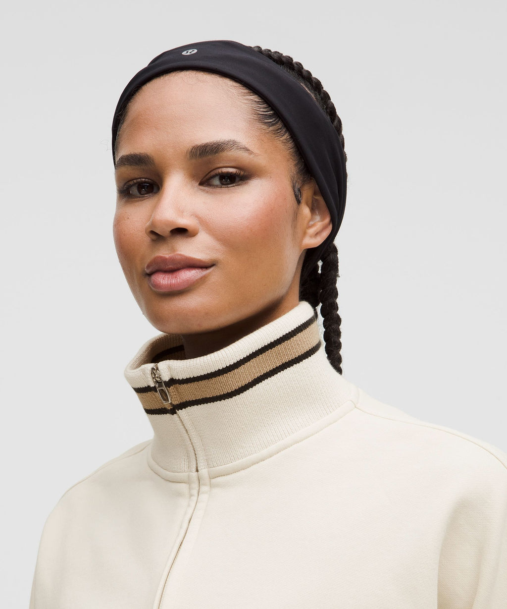 Perfectly Oversized Ringer Funnel-Neck Half Zip