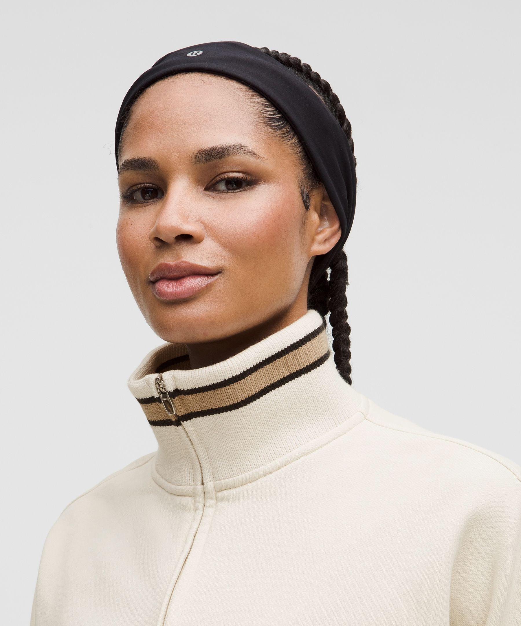 Perfectly Oversized Ringer Funnel-Neck Half Zip