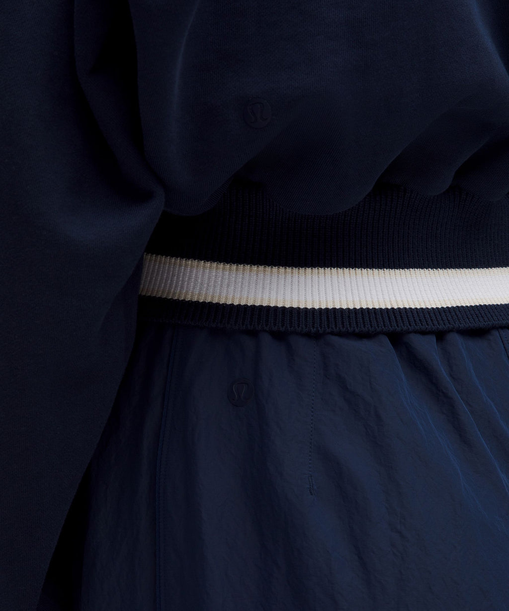 Perfectly Oversized Ringer Funnel-Neck Half Zip