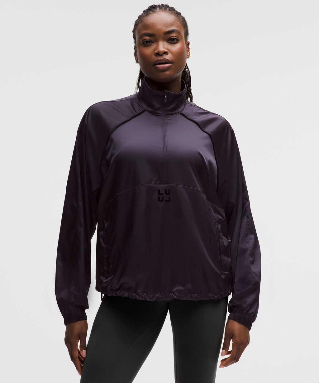 Stretch-Satin Flocked Training Jacket