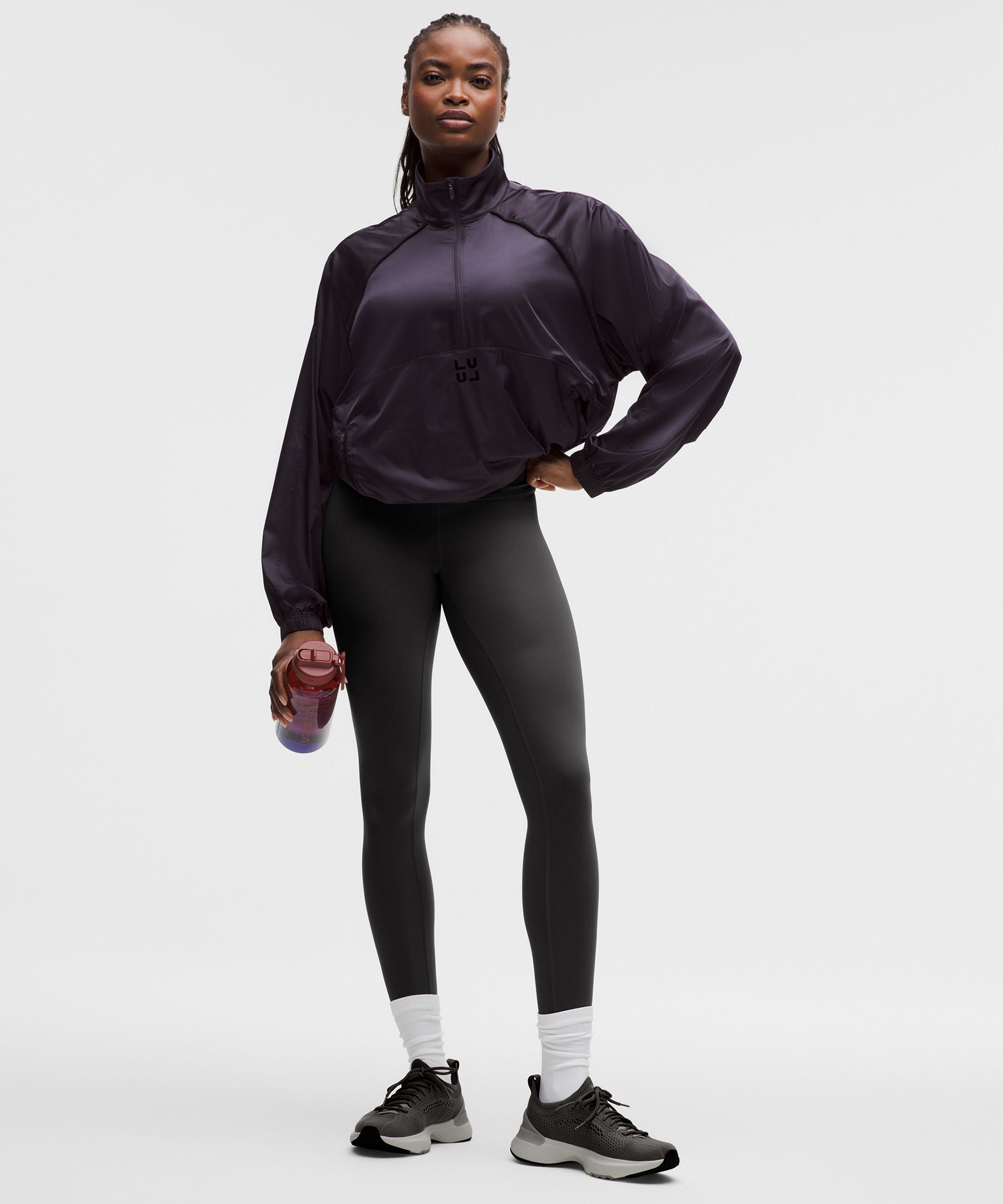 Stretch-Satin Flocked Training Jacket