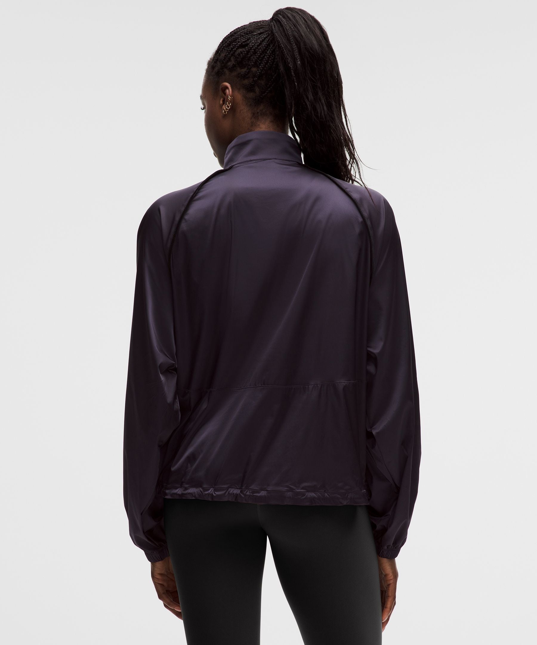 Stretch-Satin Flocked Training Jacket