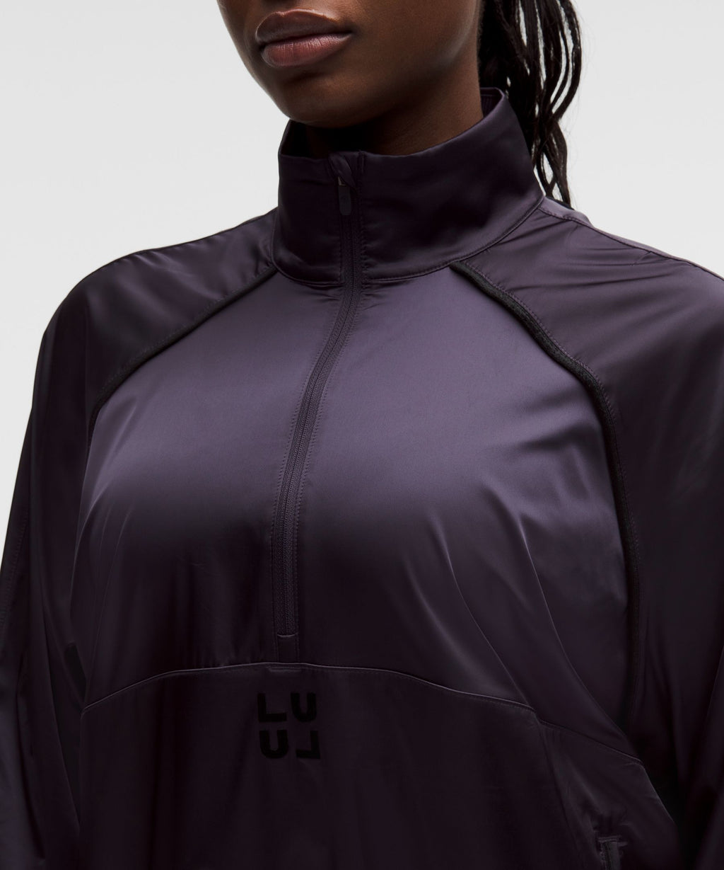 Stretch-Satin Flocked Training Jacket