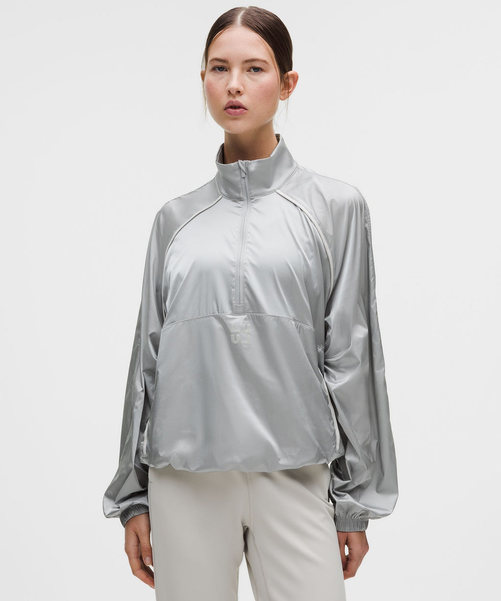 Stretch-Satin Flocked Training Jacket