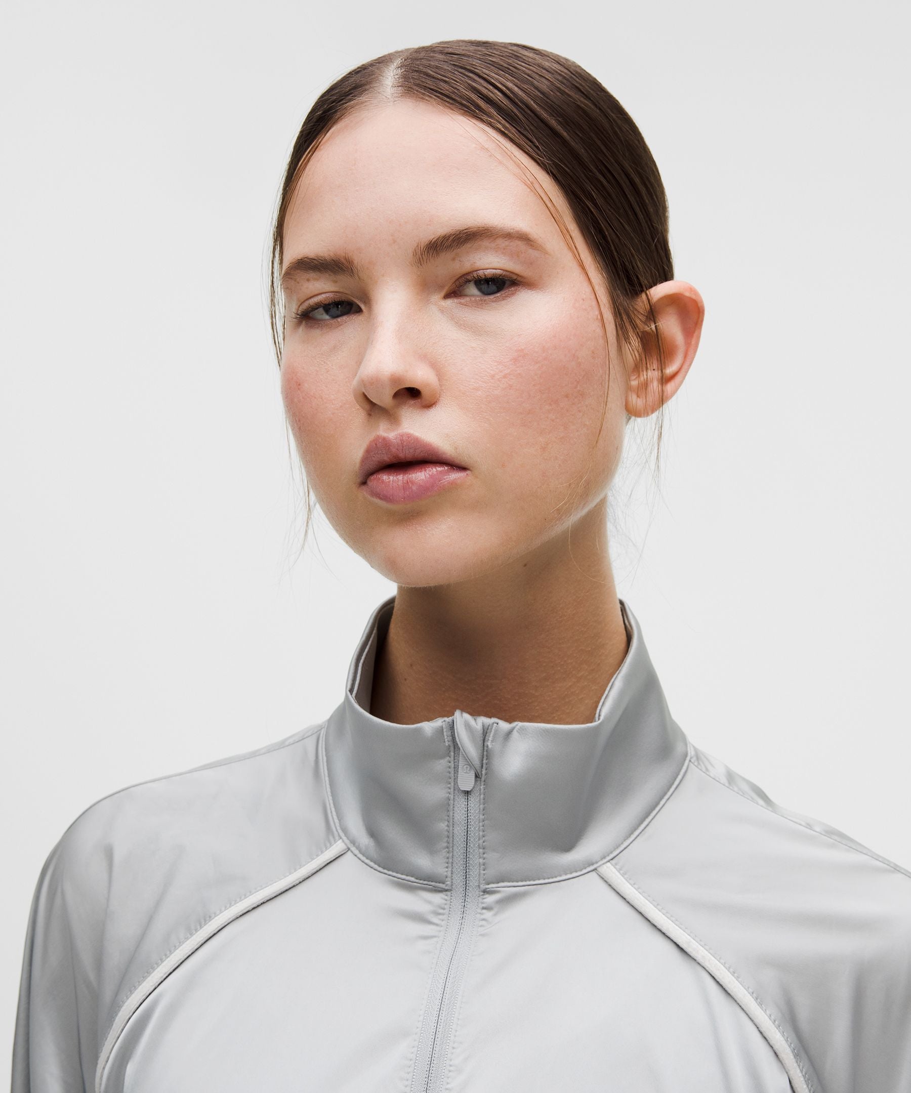 Stretch-Satin Flocked Training Jacket